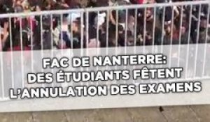 Nanterre: Des étudiants fêtent l'annulation des examens