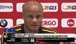 Kompany en conférence de presse avant Brésil - Belgique