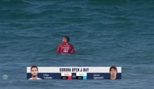 Adrénaline - Surf : Les meilleurs moments de la demi-finale entre F. Toledo et K. Igarashi (Corona Open J-Bay)