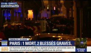 Attaque au couteau à Paris: "L'agresseur a couru sur la police pour essayer de leur mettre des coups de couteau", raconte un témoin