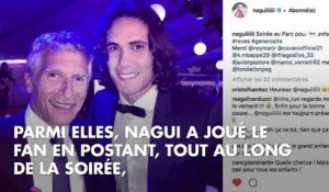 PHOTOS. Nagui, Ophélie Meunier, Kev Adams : les people jouent les fans avec les joueurs du PSG