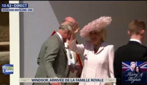 Arrivée du prince Charles et de Camilla pour le mariage du prince Harry et Meghan Markle