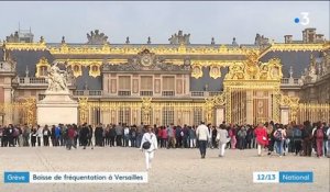 Grève : la baisse de fréquentation du château de Versailles