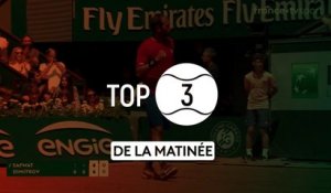 Roland-Garros : Le top 3 de la matinée du 27 mai