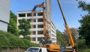 Démolition de l’immeuble rue des Vosges à Cherbourg