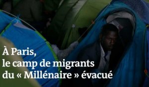 Images de l’évacuation du camp de migrants du Millénaire, à Paris