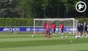 Les Bleus régalent à l'entraînement