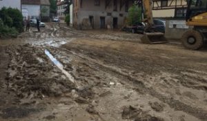 Orage en Alsace : le village de Gougenheim dans la boue