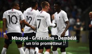 Bleus - Mbappé-Griezmann-Dembélé, un trio prometteur