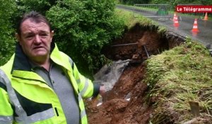 Plourin-lès-Morlaix (29). Inondations : routes défoncées, pont détruit