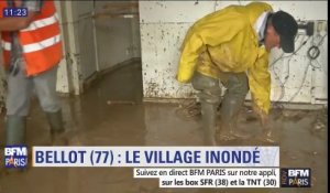 Seine-et-Marne: les images de Bellot, un village sous les eaux et la boue
