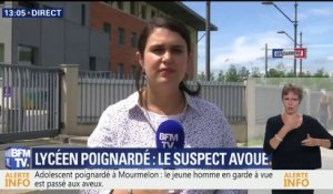 Lycéen poignardé samedi: le suspect vient d'avouer