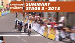 Summary - Stage 3 (Pont-de-Vaux / Louhans-Châteaurenaud) - Critérium du Dauphiné 2018