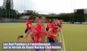 Les Red Panthers à l'entraînement sur le terrain du Royal Hockey Club Hutois ce 7 juin