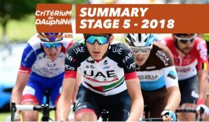 Summary - Stage 5 (Grenoble / Valmorel) - Critérium du Dauphiné 2018