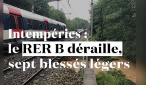 Intempéries : les images impressionnantes du RER B qui a déraillé dans l'Essonne