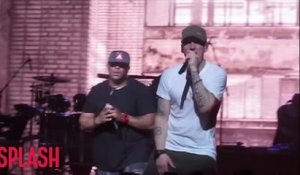 Eminem criticised for using gunshot sound on stage