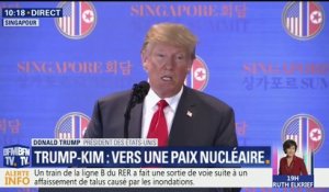 Sommet de Singapour : "Nous avons appris à nous connaître. Nous sommes prêts à écrire un nouveau chapitre entre nos nations", déclare Trump après sa rencontre avec Kim Jong-un