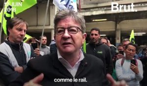 "Dégagez-les tous !"…La vive prise de parole de Jean-Luc Mélenchon devant les cheminots en grève