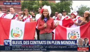 Mondial: les supporters péruviens venus nombreux soutenir leur équipe face à la France