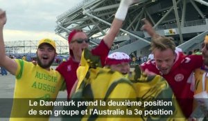 Mondial: réaction des supporters après Danemark -Australie