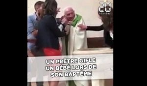 Un prêtre gifle un bébé lors de son batême