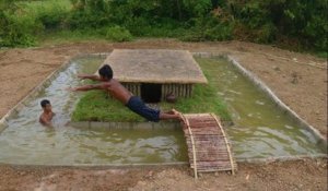 Construction d'une piscine avec des techniques primitives