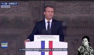 Simone Veil au Panthéon: "La France aime Simone Veil", affirme Emmanuel Macron