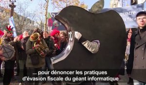 Champs-Elysées: Attac s'invite à l'inauguration de l'Apple Store