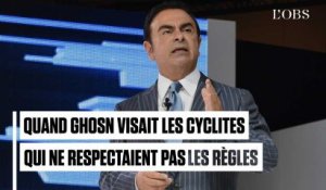 Quand Carlos Ghosn raillait les cyclistes "qui ne respectent pas les règles"