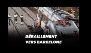 A Vacarisses près de Barcelone, un glissement de terrain fait dérailler un train