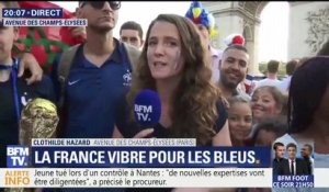 La liesse des supporters français sur les Champs-Élysées