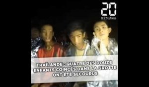 Thaïlande: quatre des douze enfants coincés dans la grotte ont été secourus