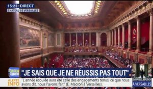 Macron devant le Congrès: "La taxe à 75% n'a pas créé d'emploi ni amélioré la condition de qui que ce soit en France"
