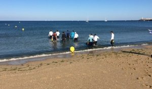 Entraînement collectif des sauveteurs en mer