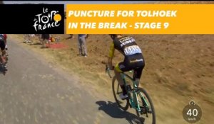 Crevaison / Puncture for Tolhoek - Étape 9 / Stage 9 - Tour de France 2018