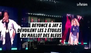 Beyonce et Jay Z dévoilent le nouveau maillot des Bleus à l'occasion de leur concert à Paris