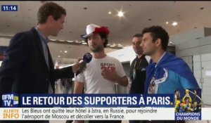 Victoire des Bleus: les supporters français déjà de retour en France