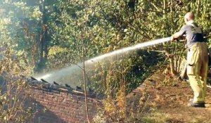 Incendie à Verviers: les dégâts à l'arrière des bâtiments