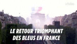 Des Champs-Elysées à l'Elysée, revivez le retour triomphant des Bleus à Paris