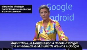 L'UE inflige une amende de 4,34 mds d'euros à Google