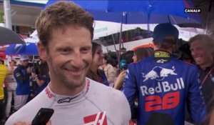 La réaction de Romain Grosjean après le Grand Prix