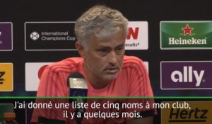 Transferts - Mourinho: "J'aimerais avoir deux joueurs supplémentaires"