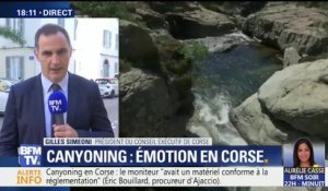 Accident mortel de canyoning: "Nous avons tous été bouleversés", témoigne Gilles Simeoni