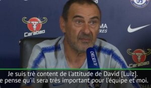 Chelsea - Sarri : "David Luiz sera très important pour l'équipe"
