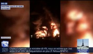 Un violent incendie ravage un entrepôt à Nanterre, sans faire de blessé