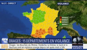 Orages: 15 départements du Sud placés en vigilance orange