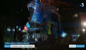 Aisne : neuf blessés dans la collision entre un car et un camion