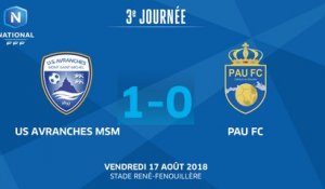 J3 : US Avranches MSM - Pau FC (1-0), le résumé