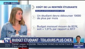Budget étudiant: "cette année, c'est encore 1,31% d'augmentation du coût de la vie", rapporte la présidente de l'Unef